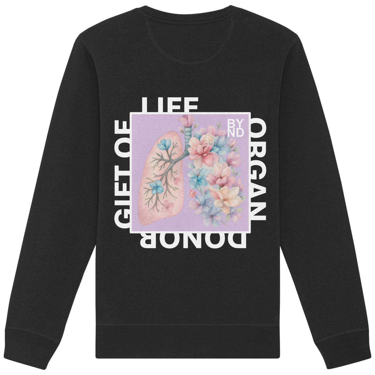 Life Beyond Unisex Sweatshirt mit Rundausschnitt  – Full Print auf dem Rücken