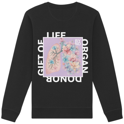 Life Beyond Unisex Sweatshirt mit Rundausschnitt  – Full Print auf dem Rücken