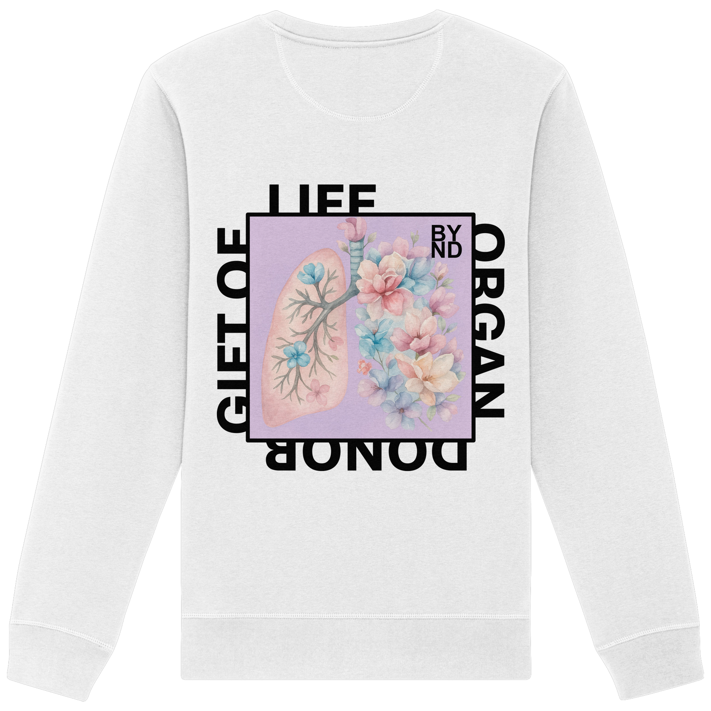 Life Beyond Unisex Sweatshirt mit Rundausschnitt  – Full Print auf dem Rücken